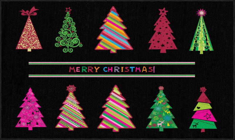 Prismatic Merry Trees Bath and Kitchen Mat Collection