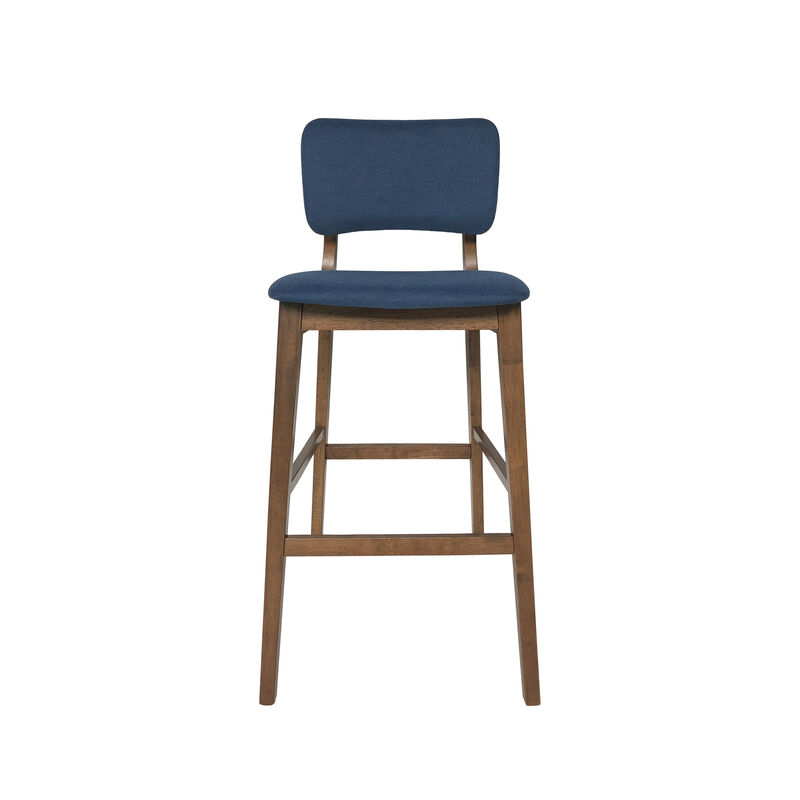 Merax Rubberwood Upholstered Barstool Dining Chairs 2PCS