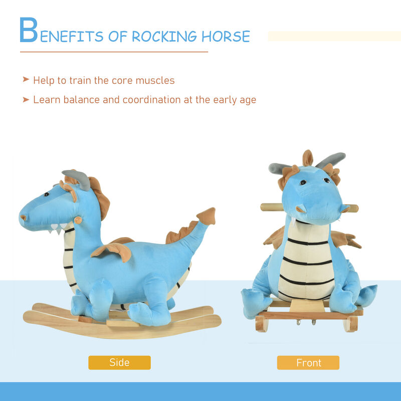 BreeBe Kids Dino Rocking Chair Toy with Sound image number 4