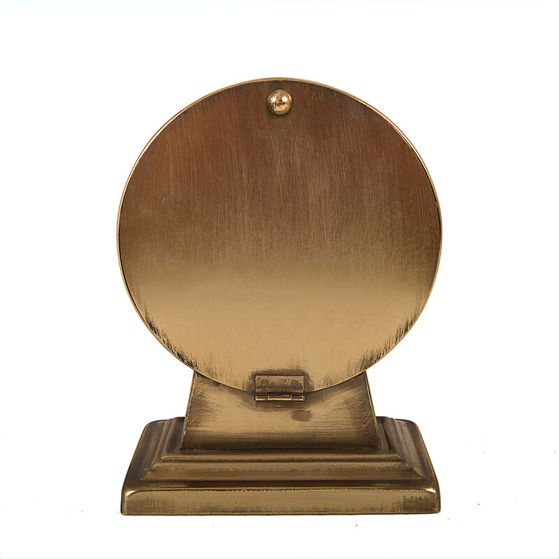 Decorative Metal Mantel Clock, Gold Finish image number 4