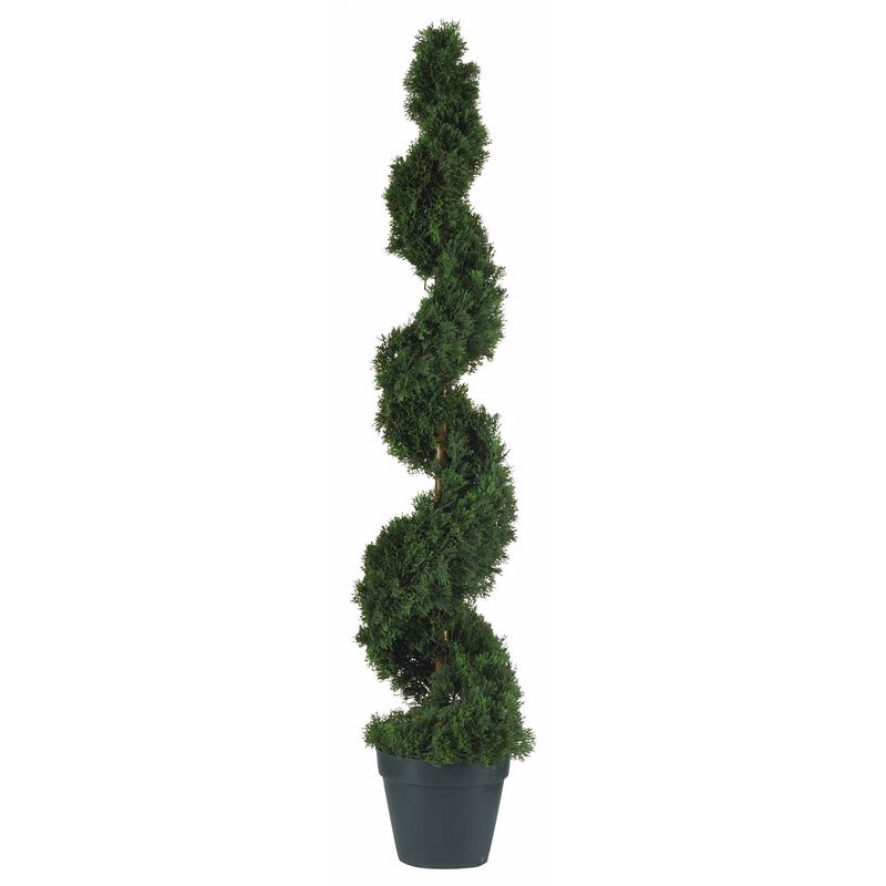 Hivvago 4 Feet Cedar Spiral Silk Tree (In-door/Out-door)