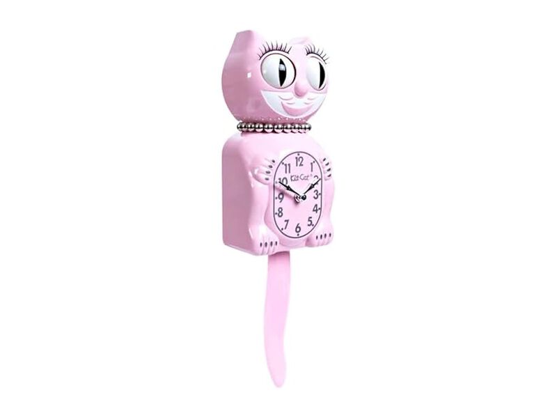 Retro Pink Lady Wall Clock Home Decor image number 1