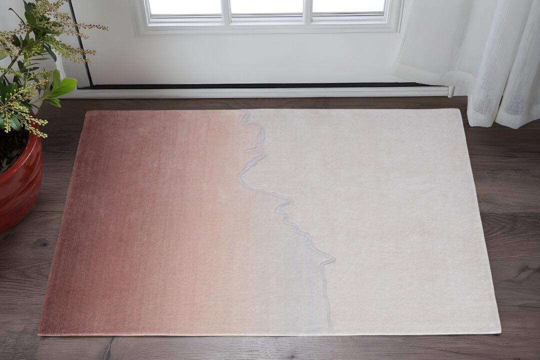 HomeRoots Ombre Hand Tufted Area Rug