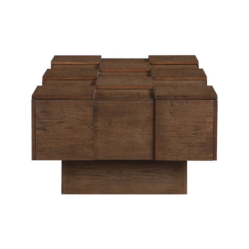 Meridian Furniture Anzio Brown Oak Veneer Coffee Table
