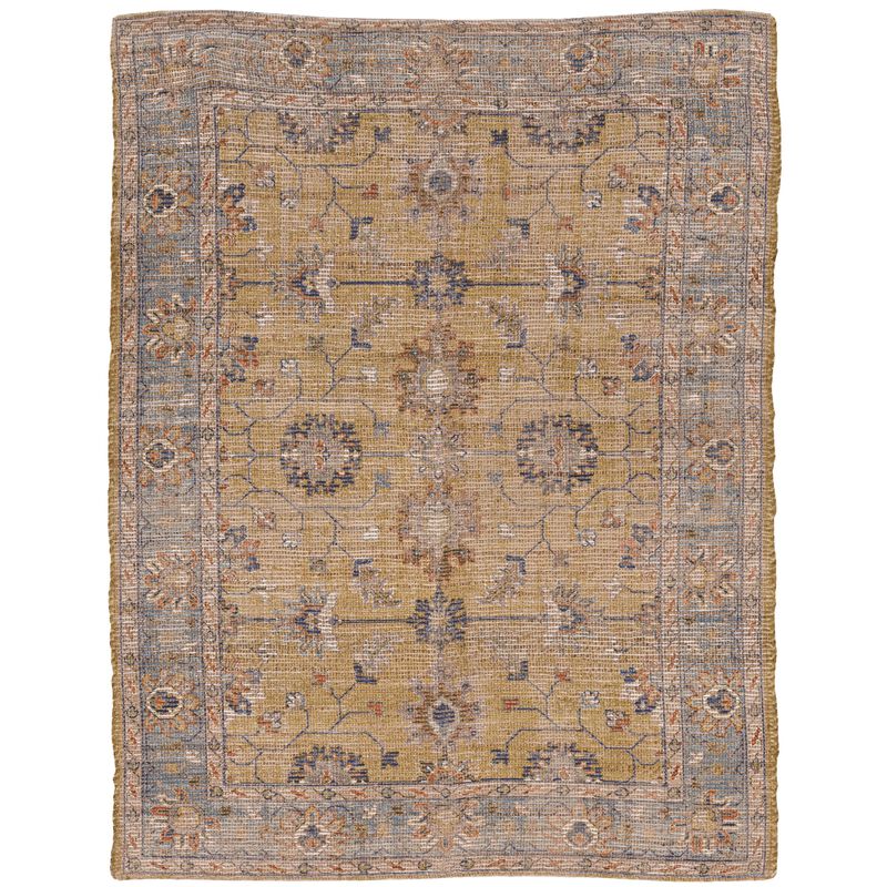 Morris 2231 Gold/Lt Blue Karissa Area Rug, Size - 5' x 7'