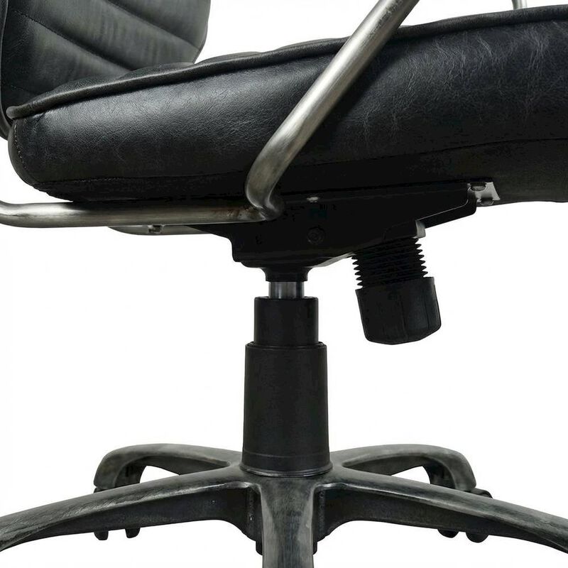 Bison Office Leather Upholstered Executive Office Chair, Industrial Swivel Desk Chair image number 7