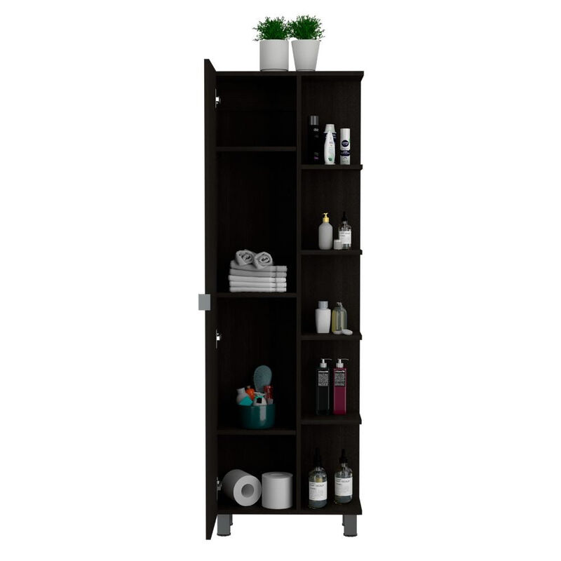Corner Cabinet Womppi, Bathroom, Black