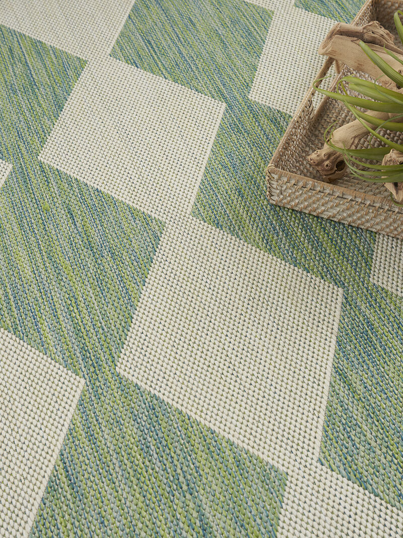Positano POS04 Blue/Green 5' x 7' Rug image number 9