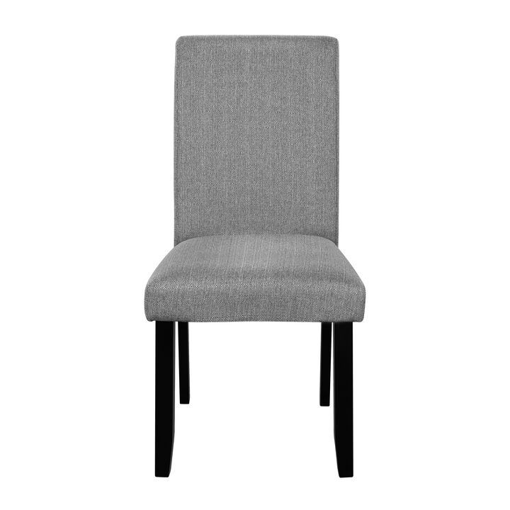 Whisen 4-Piece 23inch Upholstered Dining Chairs, Solid Rubber Wood Linen Mid-Century Modern for Kitchen Dining Room