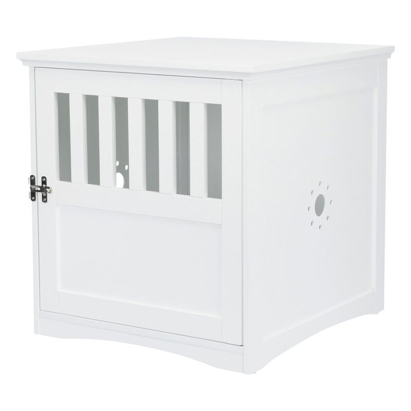 TRIXIE 1-Door 20" Wooden Indoor Furniture Style Crate for Small Dogs, White image number 0