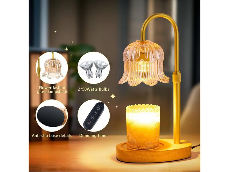 Electric Candle Warmer Lamp with Timer Adjustable Dimmable Wax Melt Lamp image number 1