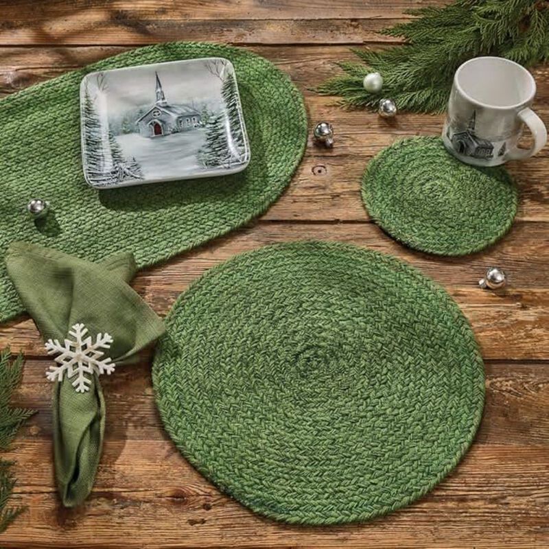 Park Designs Basil Spice Bin Braided Table Runner 15" X 54" image number 3