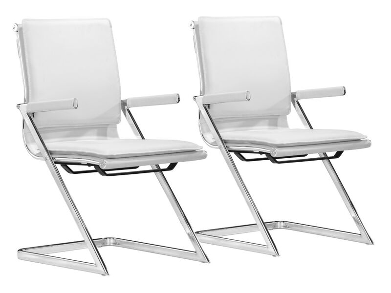 Lider Plus Conference Chair (Set of 2) White