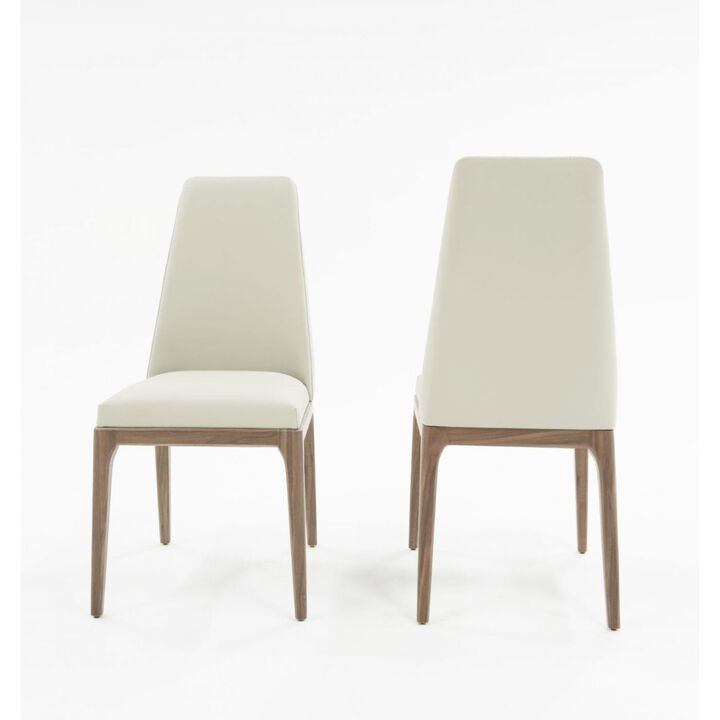 Encino Modern Grey & Walnut Dining Chair (Set of 2)
