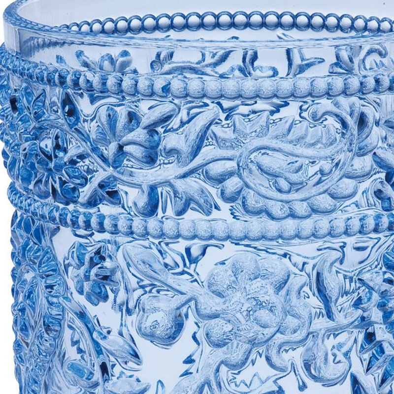 Set of 4 Paisley Pattern Acrylic Stemless Highball Glasses – Elegant and Durable Drinkware for Any Occasion