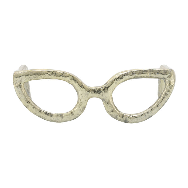 Gold Cat Eye Glasses Sculpture