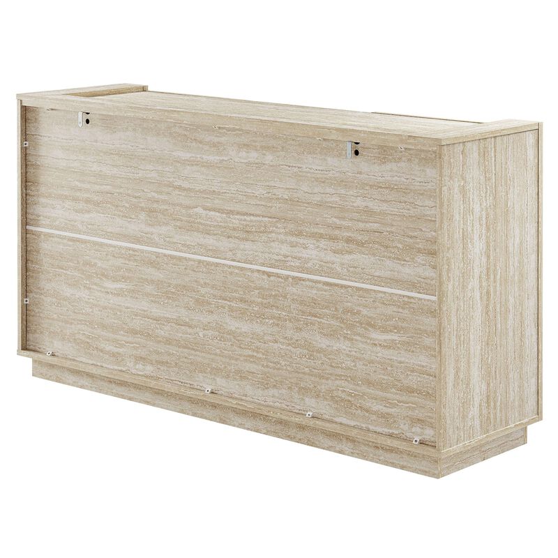 Hollis Sideboard with Faux Travertine Finish image number 7