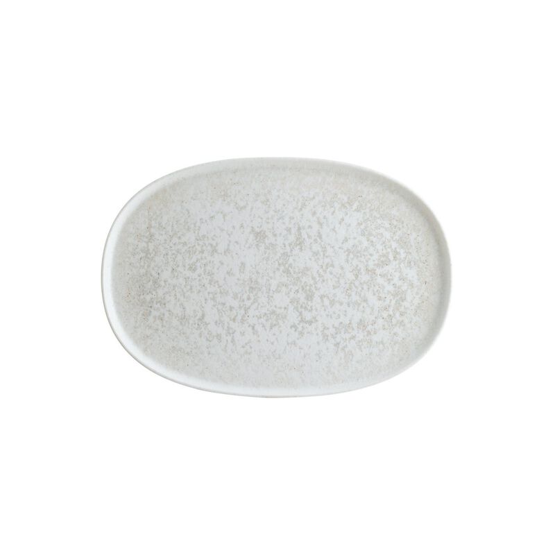 Luna 13" x 9" x h:0.75" Oval White Porcelain Platter