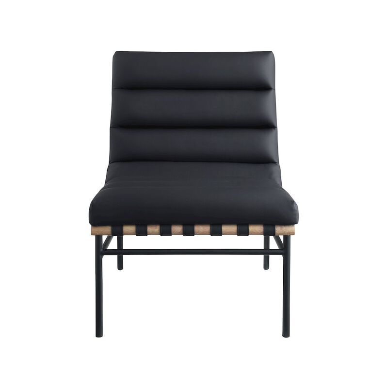 Meridian Furniture Burke Black Vegan Leather Accent Chair