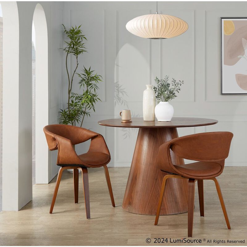 LumiSource Curvo Upholstered Chair - Set of 2