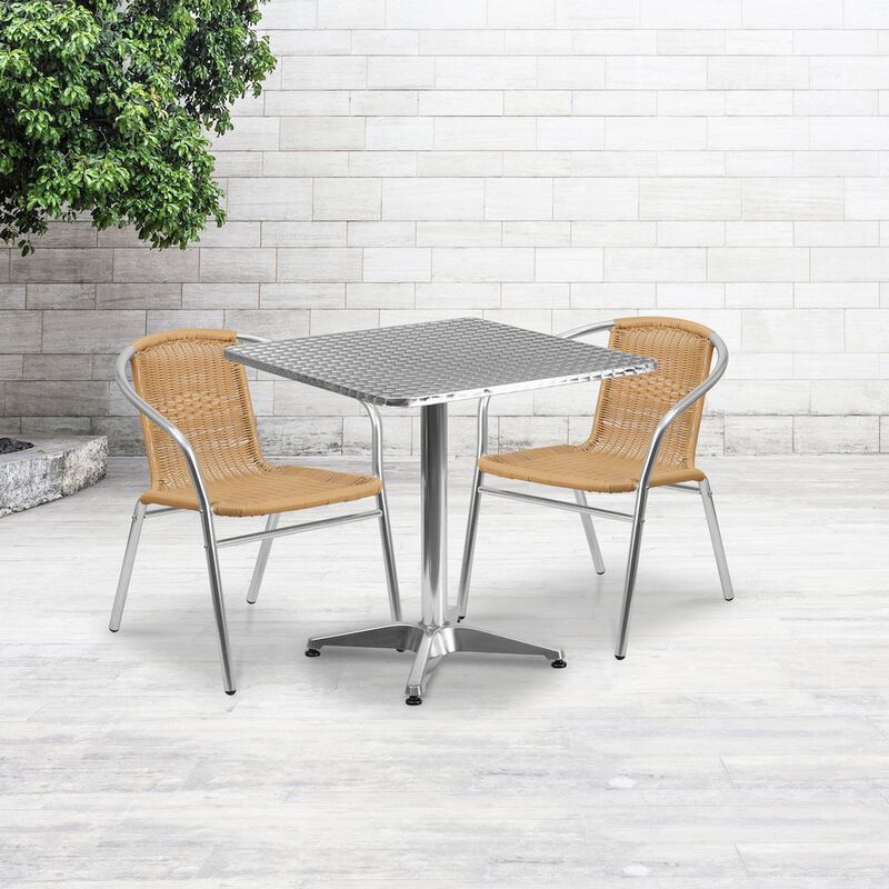 27.5SQ Aluminum Table/2 Chairs image number 3