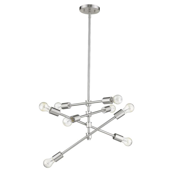 Hivvago Calix 8-Light Satin Nickel Pendant