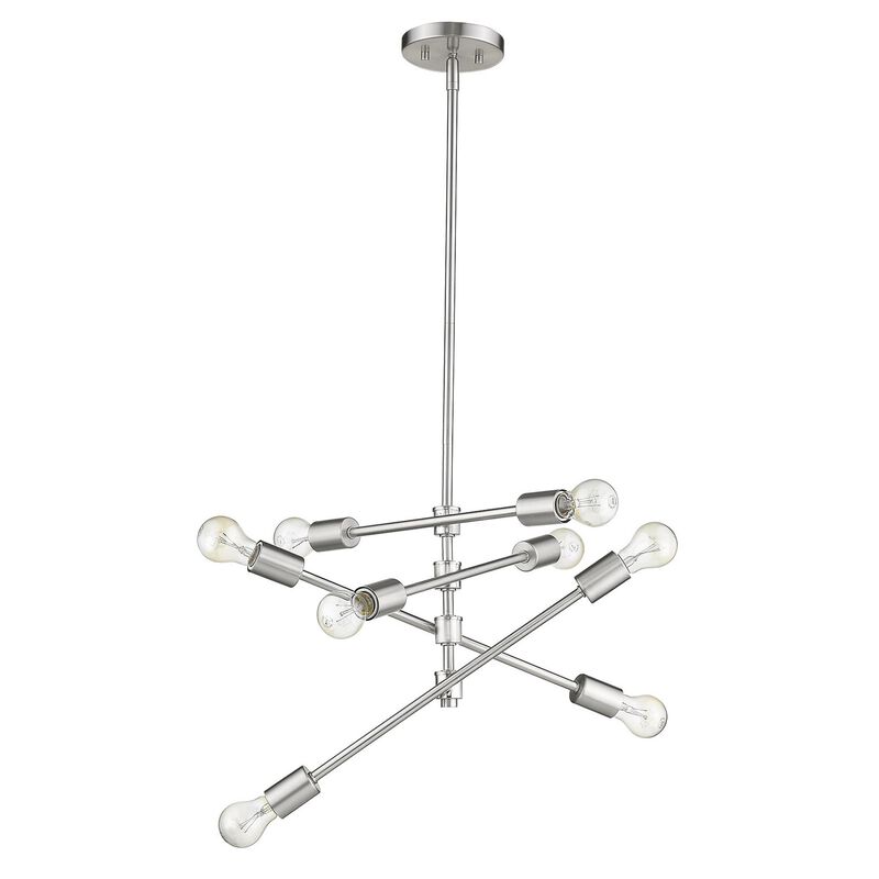 Hivvago Calix 8-Light Satin Nickel Pendant