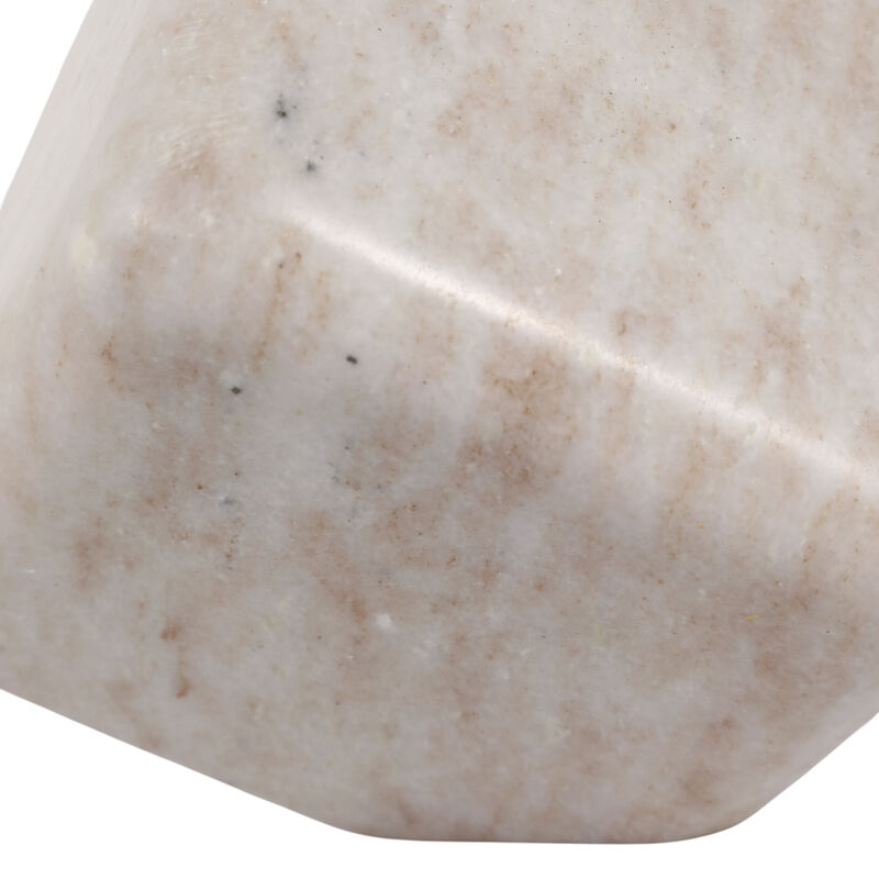 5x5" Marble Cube Orb, Beige image number 5
