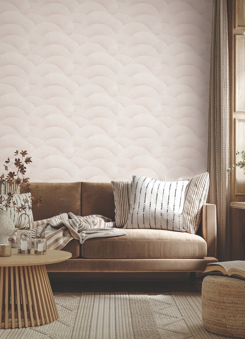 Morning Shell Blush Wallpaper (Double Roll) image number 5