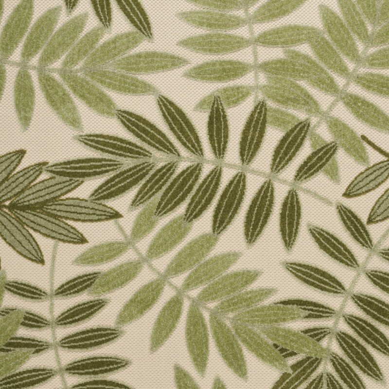 HomeRoots 5' X 8' Ivory And Green Palm Leaf Indoor Outdoor Area Rug image number 4