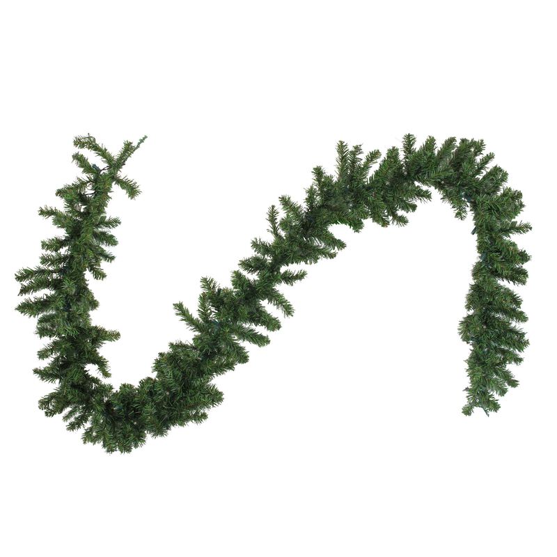 9' x 10" Pre-Lit LED Canadian Pine Artificial Christmas Garland  Clear Lights