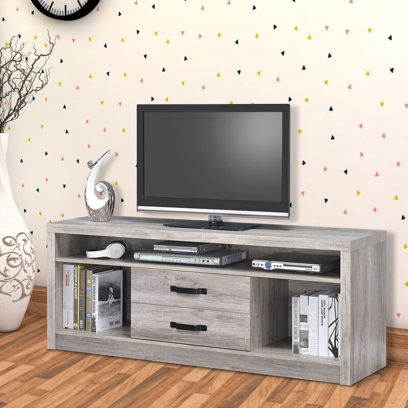 Fantastic Gray driftwood tv console image number 1