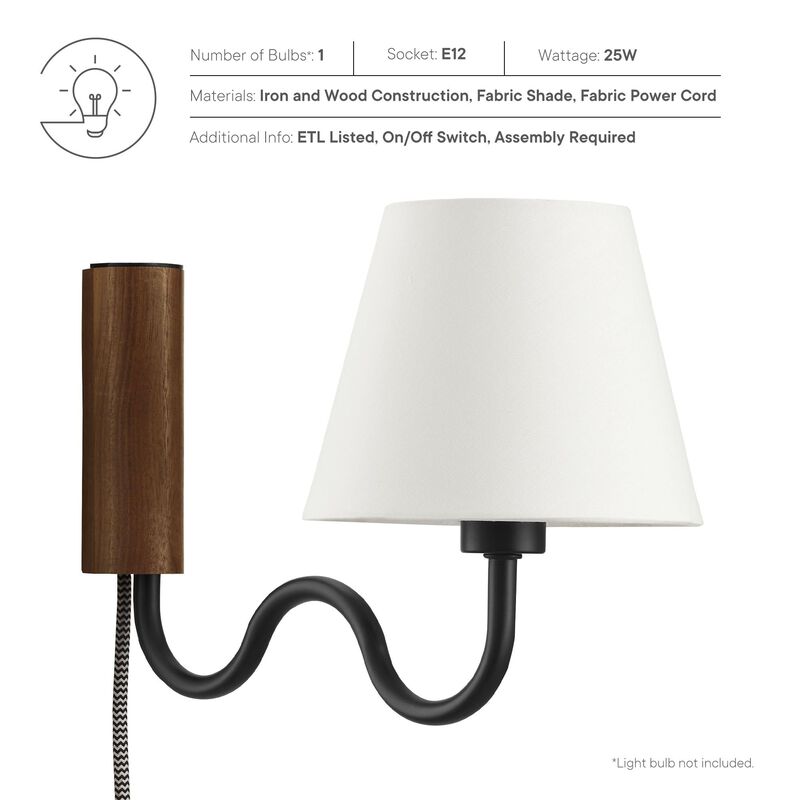 Sunlit Squiggle Arm Wall Sconce image number 3