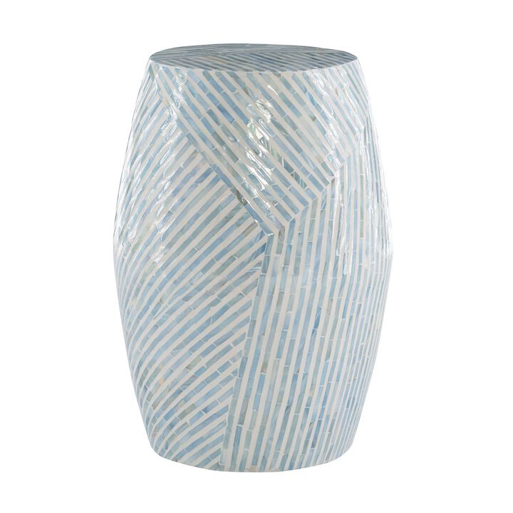 Linon Prianna Mosaic Capiz  Drum Table