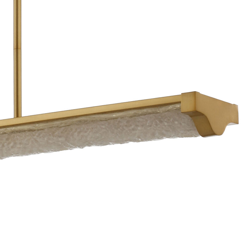 49.6 in. Gold Pendant Light with Glass Shade