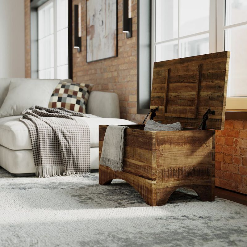 Jofran Reclamation 36 Rustic Reclaimed Solid Wood Storage Chest Cabinet