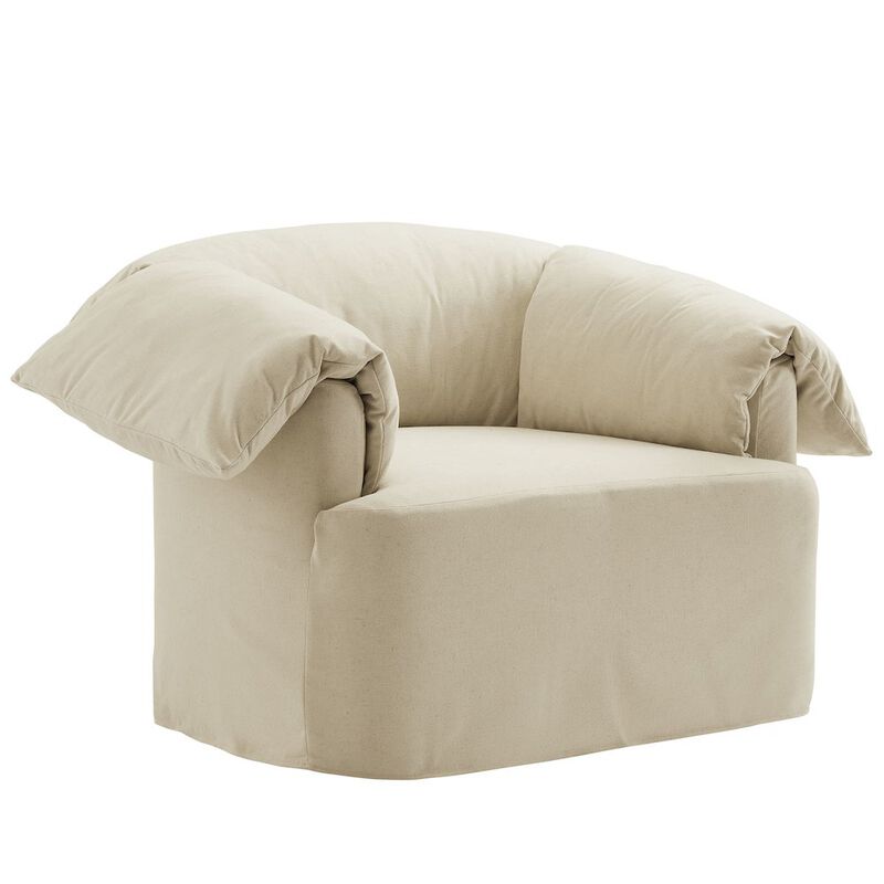Lark Slipcovered Fabric Oversized Armchair image number 0