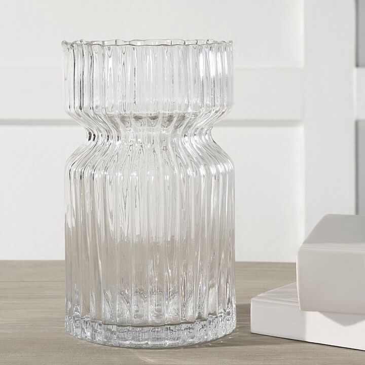 Renwil Gladys Glass Vase In White Color