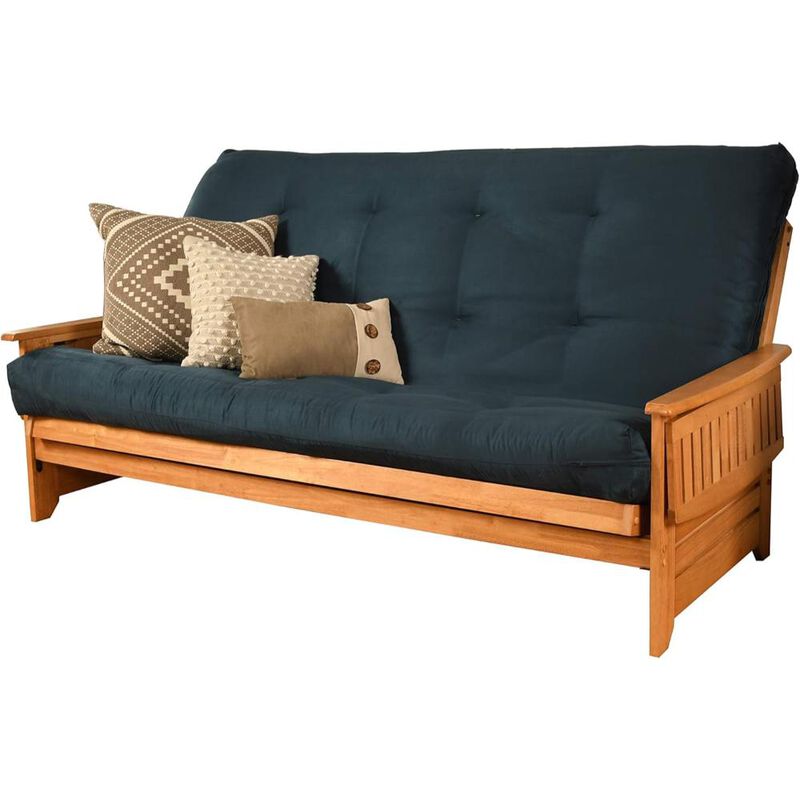 Phoenix Frame/Queen/Butternut Finish/Suede Navy Mattress