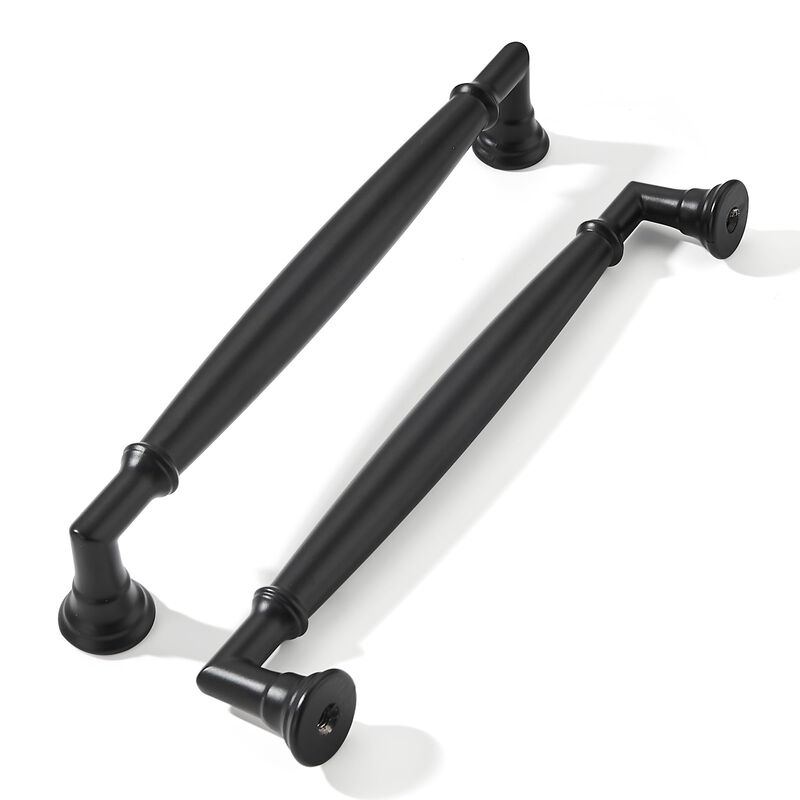 khtumeware 10 Pack 6 Inch(152mm) Matte Black Cabinet Pulls Heavy Duty Solid Cabinet Handles Kitchen Cabinet Hardware for Cupboar