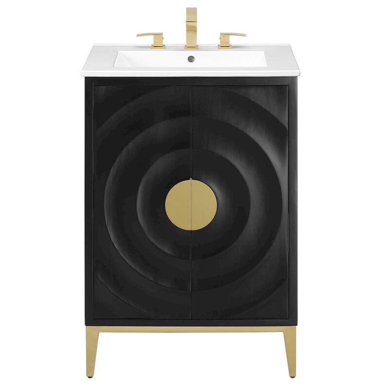 Modway Beau 24 Wood Bathroom Vanity with Basin