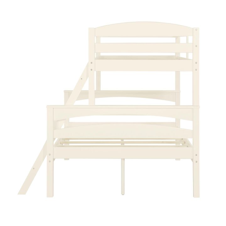 Brady Wood Bunk Bed Frame, Twin over Full, White