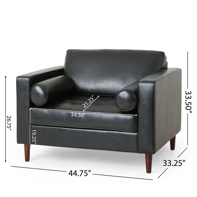 Merax Modern Wide Seat Single Sofa Accent Chair