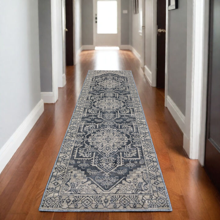 HomeRoots Medallion Runner Rug