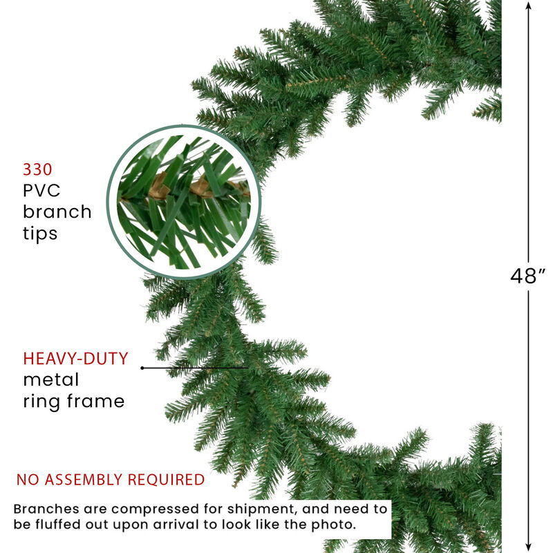 Winona Fir Artificial Christmas Wreath  48-Inch  Unlit image number 3
