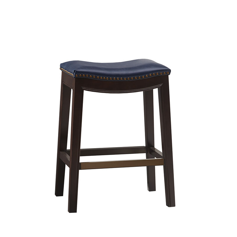Gracie Mills Jerrell Modern Backless Saddle Counter Stool