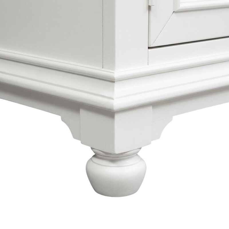 Liberty Furniture White Wirebrushed TV Console with Charcoal Top in Cottage Style image number 5
