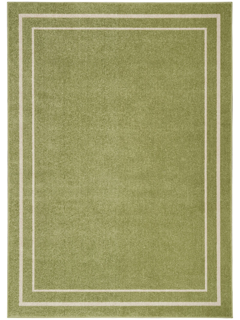 Nourison Essentials NRE02 Green/Ivory 5' x 7' Rug image number 0