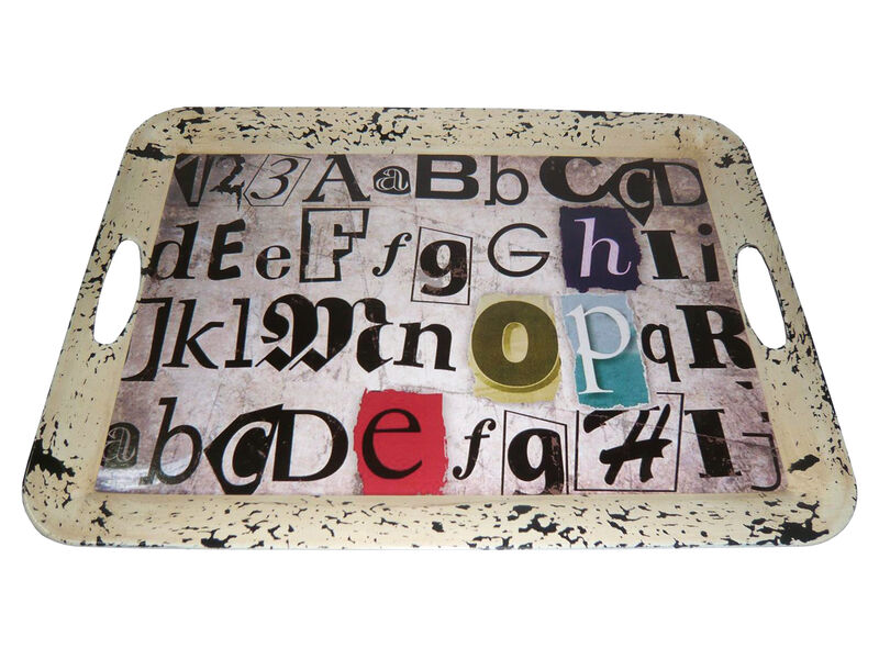 Modern Metal Abstract Tray – Stylish Serving Tray for Home, Parties, and Entertaining