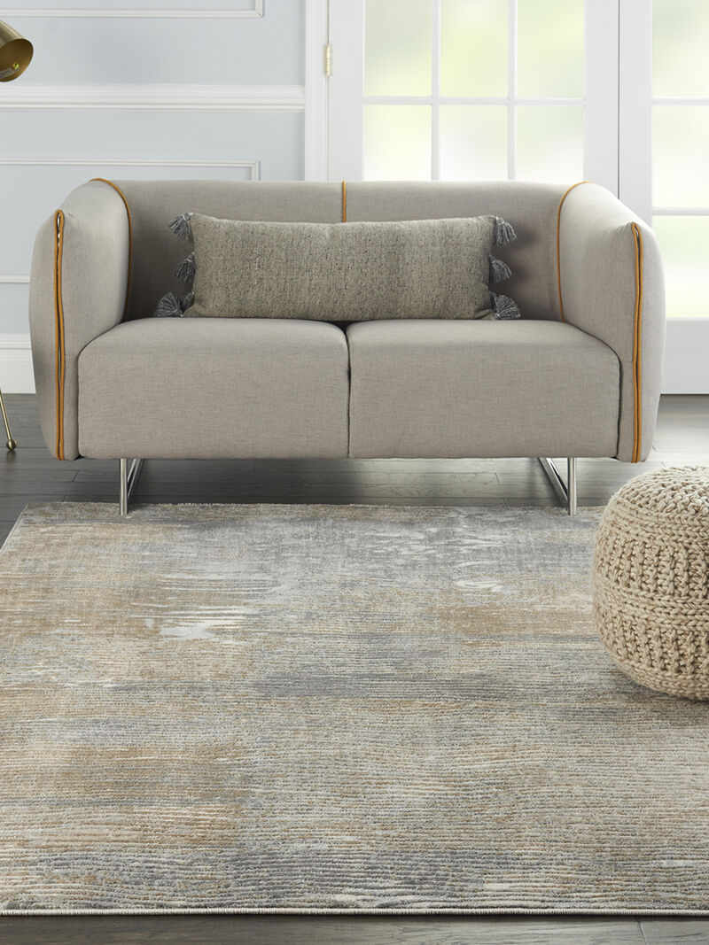 Solace SLA01 Gray/Beige 5'3" x 7'3" Rug image number 5